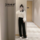 韓璐嬌（hanlujiao）衛(wèi)衣套裝女春秋款2023年春裝新款女裝韓版時(shí)尚小個(gè)子洋氣減齡穿搭 上衣+褲子 M【建議95-105斤】