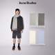 Acne Studios男女同款 純色流蘇雙面羊毛圍巾披肩CA0210 淺麻灰色