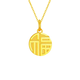 黃金福牌項(xiàng)鏈靈蛇生肖蛇吊墜掛墜金包銀999送女友本命年生日禮物 實(shí)心福牌吊墜+送K金項(xiàng)鏈