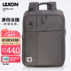 乐上（LEXON）双肩包男士电脑包15英寸笔记本商务背包双隔层书包出差旅行包灰色