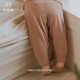 乖奇熊男女寶寶高腰護肚褲秋冬季無(wú)骨睡褲嬰兒居家打底長(cháng)褲子彈力 紅棕 80