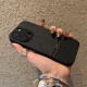 巴蒂尼 黑色尚瑞素皮适用苹果14promax手机壳iPhone13高级感12全包镜头11防摔硅胶男女 黑色尚瑞素 皮 iPhone 14 Pro Max
