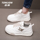 唐獅（TonLion）女鞋秋冬季韓版鞋子女厚底小白鞋女士百搭休閑運動(dòng)板鞋女 白色 36