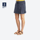 迪卡儂（DECATHLON）運動短褲女跑步健身徒步寬松夏訓(xùn)練速干休閑褲戶外裙褲短裙 黑灰色 38