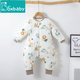boxbaby【秋冬精選】嬰兒睡袋寶寶春秋款?yuàn)A棉全棉分腿恒溫睡袋防踢被兒童 動(dòng)物王國(guó)加厚恒溫款（0-10℃） 100碼(推薦身高95-105cm )
