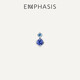 EMPHASIS艾斐詩(shī)Form「形」白18K金藍寶石耳釘單只 91302Esa