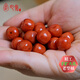 心佑天然涼山南紅單珠子老型桶珠散珠冰飄火焰紋星月菩提配飾頂珠單珠 滿肉火焰紋·寬約12mm單顆