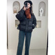 妍莉芬（yanlifen）羽絨棉服女裝2025年冬季新款女士棉衣外套高檔衣服加厚面包服棉襖 黑色 M（建議：90-108斤）