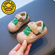 G.duck小黃鴨2025春秋新款寶寶學(xué)步鞋兒童帆布鞋男孩帥氣1到3歲女童鞋 F5 綠色 24 內長(cháng)15.5cm