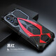 龍豈 三星s24Ultra手機殼金屬邊框S25Ultra保護套三星s23u新款全包防摔硅膠氣囊外殼S9280加厚防塵至尊 三星S23Ultra 黑紅（金屬+軟硅膠）跑車(chē)