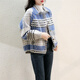 塔馳密司（touchmiss）氣質(zhì)格子時(shí)尚長(cháng)袖外套女裝短款秋裝毛絨時(shí)尚寬松上衣藍色L