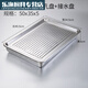漫思鶴不銹鋼漏盤(pán)長(cháng)方形茶盤(pán)家用餃子瀝水盤(pán)托盤(pán)漏油盤(pán)濾漏水瀝油盤(pán)子 50*35淺漏盤(pán)+4.8cm底盤(pán) 一套