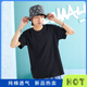 森馬森馬集團旗下潮牌純棉百搭寬松短袖T恤情侶裝新款 黑色 S