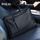POLO公文包軟皮男士商務(wù)手提包16英寸電腦包橫款單肩文件包情人節禮物
