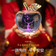 至情至愛(ài)創(chuàng  )意個(gè)性平安夜情人節禮物水晶蘋(píng)果桌面擺件送女生女友老婆生日 透明發(fā)光蘋(píng)果（一鹿有你）