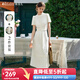Olrain歐芮兒蕾絲小眾短袖兩件套裝裙2025新款法式浪漫時(shí)尚套裝女 米白色 XL