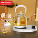 金灶（KAMJOVE） 國潮復古中國風(fēng)提梁壺耐高溫玻璃茶壺電熱水壺燒水壺煮茶壺保溫電茶壺泡茶壺 0.8L 白色