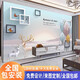 2025現(xiàn)代簡(jiǎn)約電視背景墻壁畫(huà)新款客廳臥室墻壁紙輕奢麋鹿影視墻布 18D立體真絲布/平方