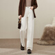 逸陽(yáng)加絨保暖直筒牛仔褲女冬季新款寬松顯瘦窄版闊腿長(cháng)褲子 白色-165以下 加絨 28