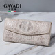 卡梵蒂 GAVADI喜馬拉雅白鱷魚(yú)皮錢(qián)包女長(cháng)款新款韓版大容量女士錢(qián)夾真皮手拿手包 喜馬拉雅白