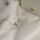 訫緣飾品郁金香92銀項鏈女輕奢小眾氣質(zhì)鎖骨鏈520情人節禮物送女友老婆 郁金香項鏈金色【精美禮盒/證書(shū)】 45厘米可調節
