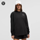 lululemon丨Heavyweight 女士高克重棉質(zhì)圓領(lǐng)長(cháng)袖 T 恤 LW3IA9S 黑色 M