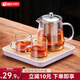 天喜泡茶壺玻璃茶具整套耐高溫茶壺小茶杯家用喝茶帶過(guò)濾功夫茶具套裝 茶具套裝[4件]