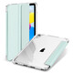 zoyu iPad11保護套帶筆槽2025新款11英寸A16芯片適用蘋(píng)果iPad10第十代平板三折透明硬殼防彎全包防摔 嫩綠色【配鋼化膜】 2025款iPad11【A16芯片】/第十代