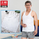三槍?zhuān)═HREEGUN）3件裝男士夏季背心純棉老頭衫舒膚精漂汗布中老年男寬松加大背心 3件裝 白色 180/115(適合體重150-170斤)