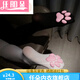 任朵3長筒襪可愛蘿莉二次元?jiǎng)勇^膝襪硅膠肉墊貓爪襪1 黑 白 各 1只