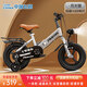 飛鴿（FLYING PIGEON）兒童折疊自行車兒童自行車3-6歲小孩自行車單車兒童單車 豪華銀|一體輪|減震前叉+后座 18寸【適合身高115-150cm】