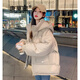唐菓蜜羽絨棉服女冬季2023新款女裝韓版時(shí)尚百搭學(xué)生面包服加厚保暖棉衣 米白色 M
