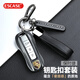 ESCASE 保時(shí)捷汽車(chē)鑰匙殼款新卡宴帕拉梅拉718鑰匙 911 Taycan/Panamera/Cayenne 高檔掛飾A款銀色+K66真皮扣