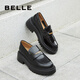 百麗（Belle）七夕禮物宋佳同款海鷗樂福2.0版25女商場款皮鞋B5J1DCA5預(yù)售 【孟子義同款】黑色（5.5CM） 2.0 38 (240mm)