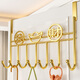門(mén)后掛鉤免打孔置物架臥室廚房浴室收納衣帽鉤衣服掛架門(mén)上掛衣架 [恭喜發(fā)財]門(mén)后鉤-金色-7鉤(升級加厚）