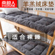 南極人羊羔絨床墊床褥子秋冬季加絨加厚保暖學(xué)生宿舍90x190單人墊被軟墊 加厚羊羔絨床墊-灰色 90x200cm【加絨加厚】