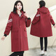 加絨罩衣成人女外穿男士工作服干活穿防臟衣防水圍裙廚房做飯帶帽 635棗紅加絨男女通用-卸帽款 2XL建議100-140斤