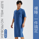 維尼瑪希夏季寬松男士睡裙冰絲莫代爾浴袍過(guò)膝中長(cháng)款睡衣浴裙夏款連體睡袍 極地藍 XXL【建議體重150-180斤】