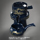 豪祥 紫砂懶人自動(dòng)陶瓷茶壺沖茶器單個(gè)旋轉(zhuǎn)石磨家用辦公功夫茶具配件 霽藍(lán)金山水泡茶壺+茶海