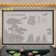 農村福字迎門(mén)墻大門(mén)圍墻戶(hù)外瓷磚背景墻影壁墻魚(yú)牡丹花開(kāi)雕刻浮雕 高溫幻彩釉面0.1平方