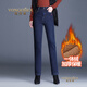 梵喬希品牌定制加絨直筒牛仔褲女冬季新款休閑高腰顯瘦百搭時(shí)尚煙管褲 加絨 藍色款 5XL
