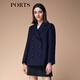 PORTS寶姿秋冬新品女裝長(cháng)袖深色系毛呢大衣SM9C012LWW047 晚安藍 XS (2)