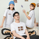 圖圖愛純棉短袖t恤定制印logo 同學聚會文化衫廣告團隊服活動宣傳工作服 白色 2XL