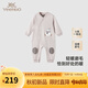 英氏【商場(chǎng)同款】童裝家居服連體衣秋季嬰幼兒羊絨連身衣 浮石灰【襟哈】 80cm （推薦9-18個(gè)月）