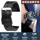 老皮匠 適配卡西歐EFR-303L/303D EQB-501 EFS-S500男小牛皮手表帶皮表鏈 牛皮款-黑色黑線 鋼色扣 22mm