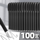 嘉然恒 100支黑色中性筆0.5mm子彈頭水性簽字筆 辦公商務(wù)會(huì )議專(zhuān)用磨砂筆 學(xué)生考試專(zhuān)用大容量筆芯圓珠碳素