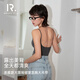 Henny Rue女士吊帶女春夏薄款帶胸墊背心一體式莫代爾性感大露背打底內(nèi)搭 麻灰色 均碼 （80-140斤）
