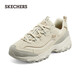 斯凱奇（Skechers）女鞋摩卡熊復古老爹鞋厚底增高緩震休閑鞋896145 自然色/NAT 38
