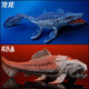 林暢模玩白堊紀兒童恐龍玩具影版海底生物仿真動(dòng)物史前巨獸海洋模型手辦 【滄龍+鄧氏魚(yú)】