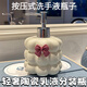 洗手液瓶子輕奢高顏值陶瓷衛(wèi)生間沐浴露按壓瓶空瓶可愛乳液分裝瓶 花型瓶-奶白蝴蝶結 僅剩9件